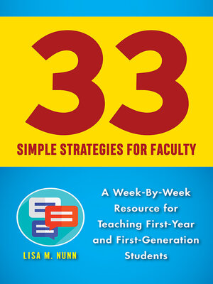 cover image of 33 Simple Strategies for Faculty